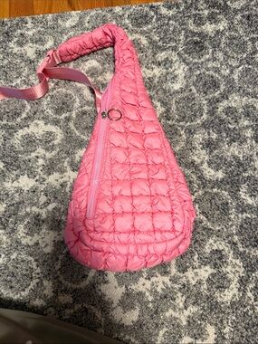 Pink Lily Pink Quilted Sling Bag - Lightweight Women’s Crossbody